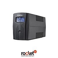 Источник бесперебойного питания Vinga LCD 800VA plastic case with USB+RJ11 (VPC-800PU)