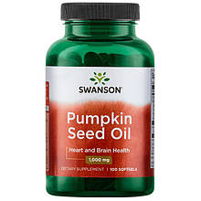 Олія насіння гарбуза, Swanson Pumpkin Seed Oil 1000 mg 100 Softgels