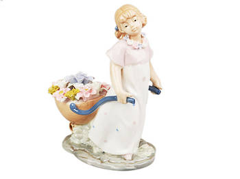 Порцелянова статуетка Lefard "Дівчина з квітами" 222-041