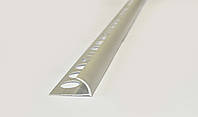 Уголок для плитки наружный алюминиевый TIS 10 мм 2.7 м серебро НАП 10