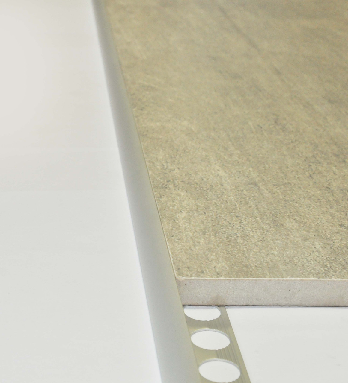 Уголок для плитки наружный алюминиевый TIS 10 мм 2.7 м серебро НАП 10 - фото 4 - id-p675251770