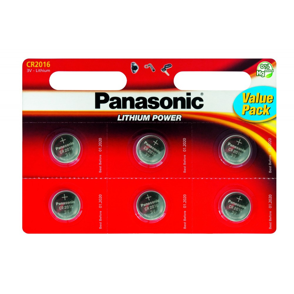 ТМ "PANASONIC"Елемент живлення Батарейка "PANASONIC" Lithium BLI CR 2016 (6 шт/уп)