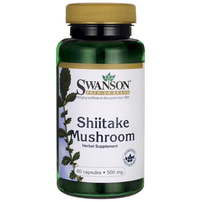 Гриб Шиитаке, Swanson, Shiitake Mushroom 500 мг, 60 капсул - фото 3 - id-p871555724