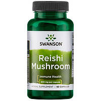 Гриб рейши, Swanson, Reishi Mushroom, 600 мг, 60 капсул