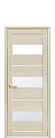 Межкомнатные двери Новый стиль Лилу со стеклом сатин дуб жемчужный