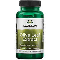 Экстракт оливкового листа, Swanson, Olive Leaf Extract, 750 мг, 60 капсул