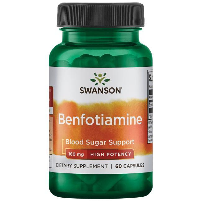 Бенфотиамин подвійної сили, Swanson, Double Strength Benfotiamine, 160 мг, 60 капсул