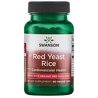 Красный дрожжевой рис, Swanson, Traditional Red Yeast Rice, 600 мг, 60 капсул