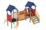 Дитячий ігровий комплекс в садочок "Ніжність" 2 баштовий + гірка + місток, фото 3