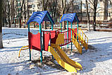 Дитячий ігровий комплекс в садочок "Ніжність" 2 баштовий + гірка + місток, фото 4