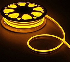 Світлодіодний гнучкий неон на 12v жовтий(Y) 6w 120Led 2835 8*16mm IP65