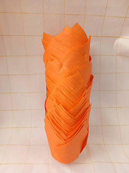 Капсули (тарталетки) паперові Тюльпан 50*80 Жовтогарячі