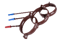 Держак труби металевий L=160мм Profil / Профіл 75мм