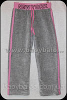 Штани підліток велюр дівчинка з лампасом (від 5 до 8 років)