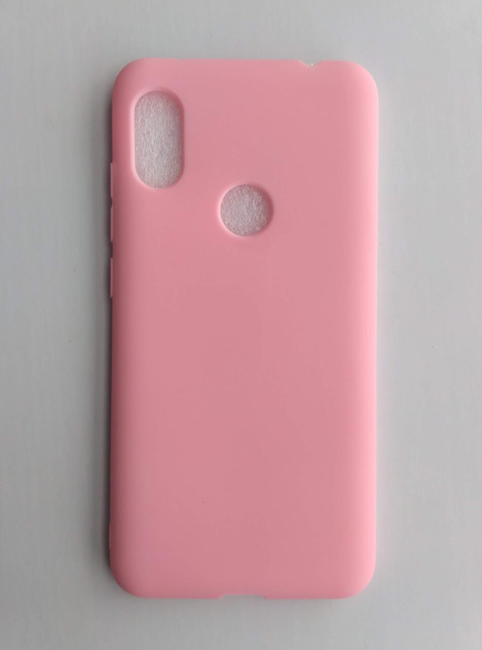 Силіконовий чохол Xiaomi Redmi Note 6 Pro матовий Рожевий 1816P