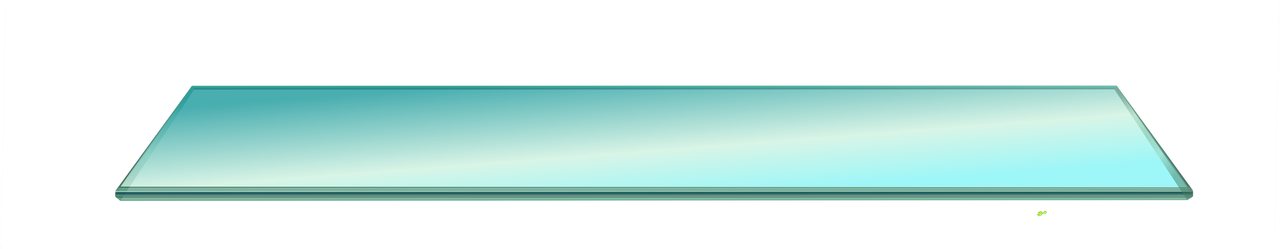 Полку НСК прямокутна скляна 500ммх120ммх6мм, прозора з кріпленнями.