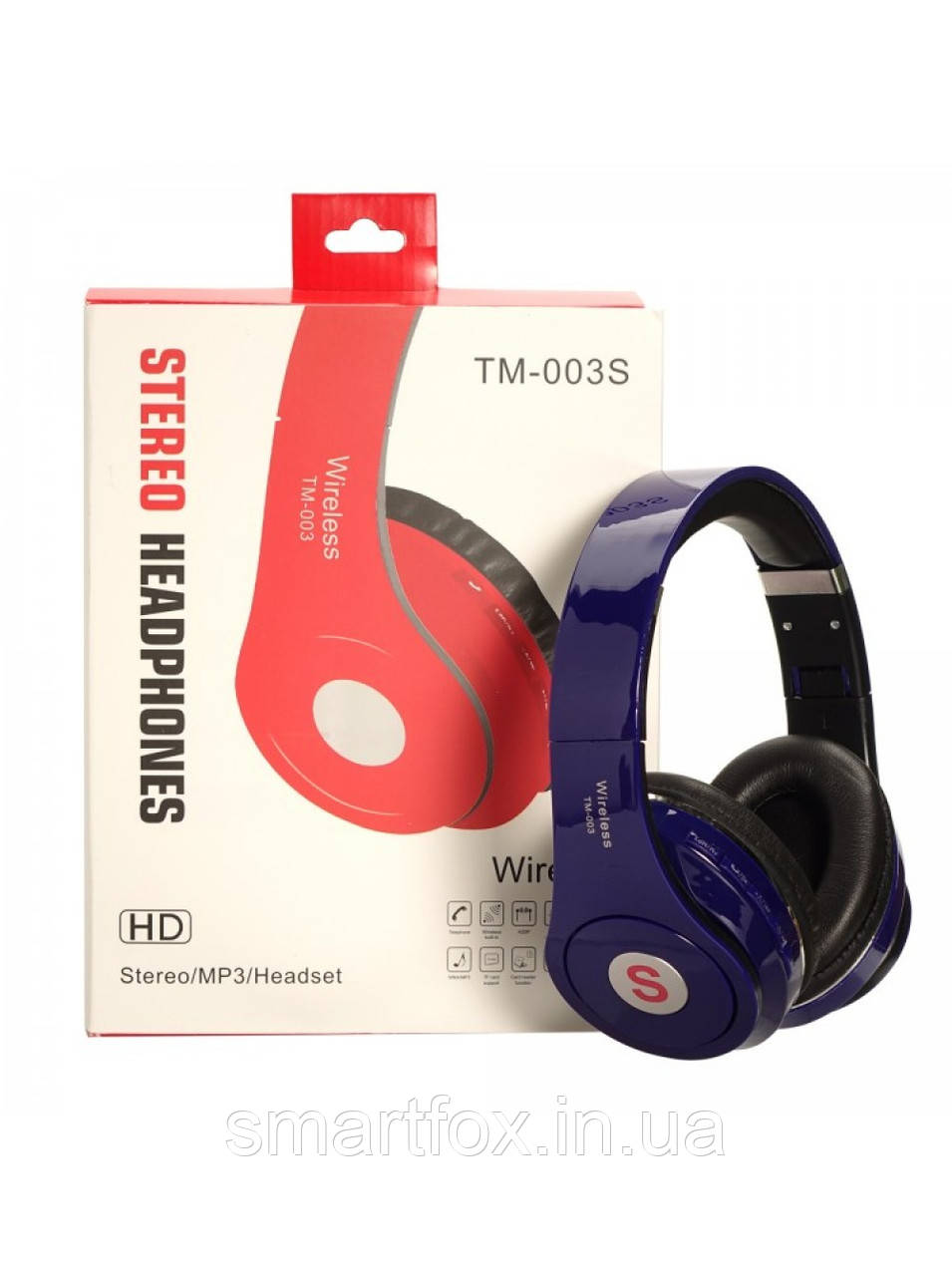 Блютус навушники TM003 (bluetooth+SD card+FM+with cable)