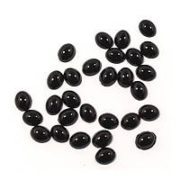 Носики-напівбусини овальні, 8х10 мм, чорні, 5 г