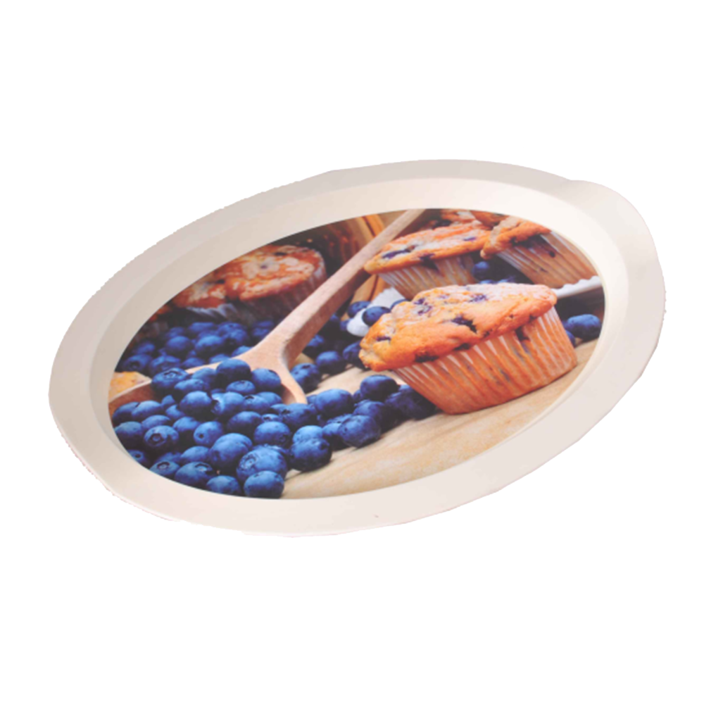Піднос овальний з декором 47*35*4см.