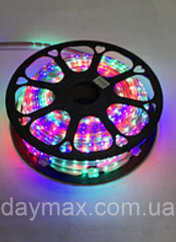 Світлодіодна LED стрічка Multi Color на 220v STANDART RGB 48Led 2835 6mm IP65, фото 1