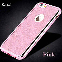 Чохол зі стразами рожевий сяйний 7 iPhone