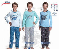 Пижама детская для мальчика ТМ Baykar р.1 год (86-92 см) бирюза с серым