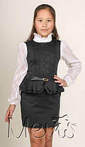 Сарафан шкільний для дівчинки ТМ Мевіс р.122, 128, 134, 140, 146 см (чорний)