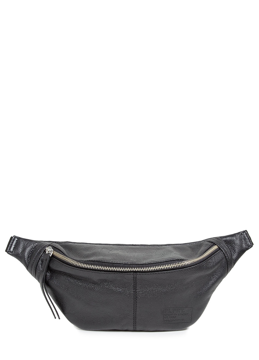 Шкіряна сумка-бананка PLPRT waistbag-leather-black