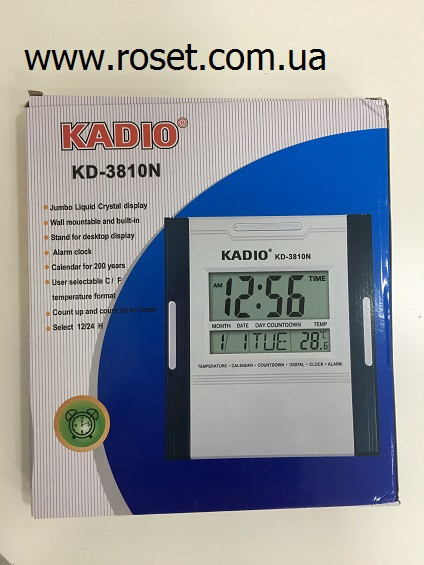 Настільний, настінний цифровий годинник KADIO KD 3810N