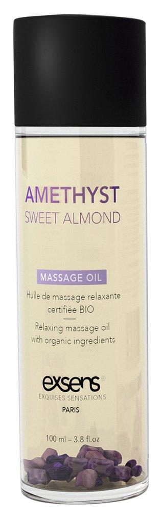 Розслаблююче масло для масажу Exsens Amethyst Sweet Almond з аметистом 100 мл