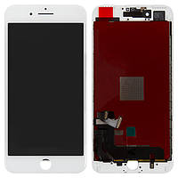 Дисплей для iPhone 7 Plus, модуль в зборі (екран і сенсор), з рамкою, білий, оригінал