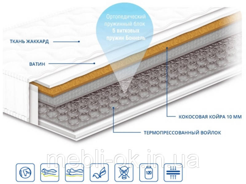 Матрац ортопедичний Чемпіон кокос 1 ТМ Сонлайн