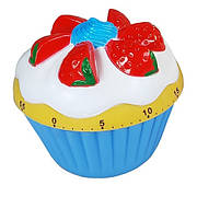 Таймер кухонний, Кекс, пластик, блакитний, CH-4240