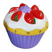 Таймер кухонний, Кекс, пластик, фіолетовий, CH-4241