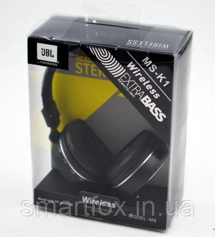 Блютус навушники JBL K1 (bluetooth+SD card+FM+with cable), фото 2