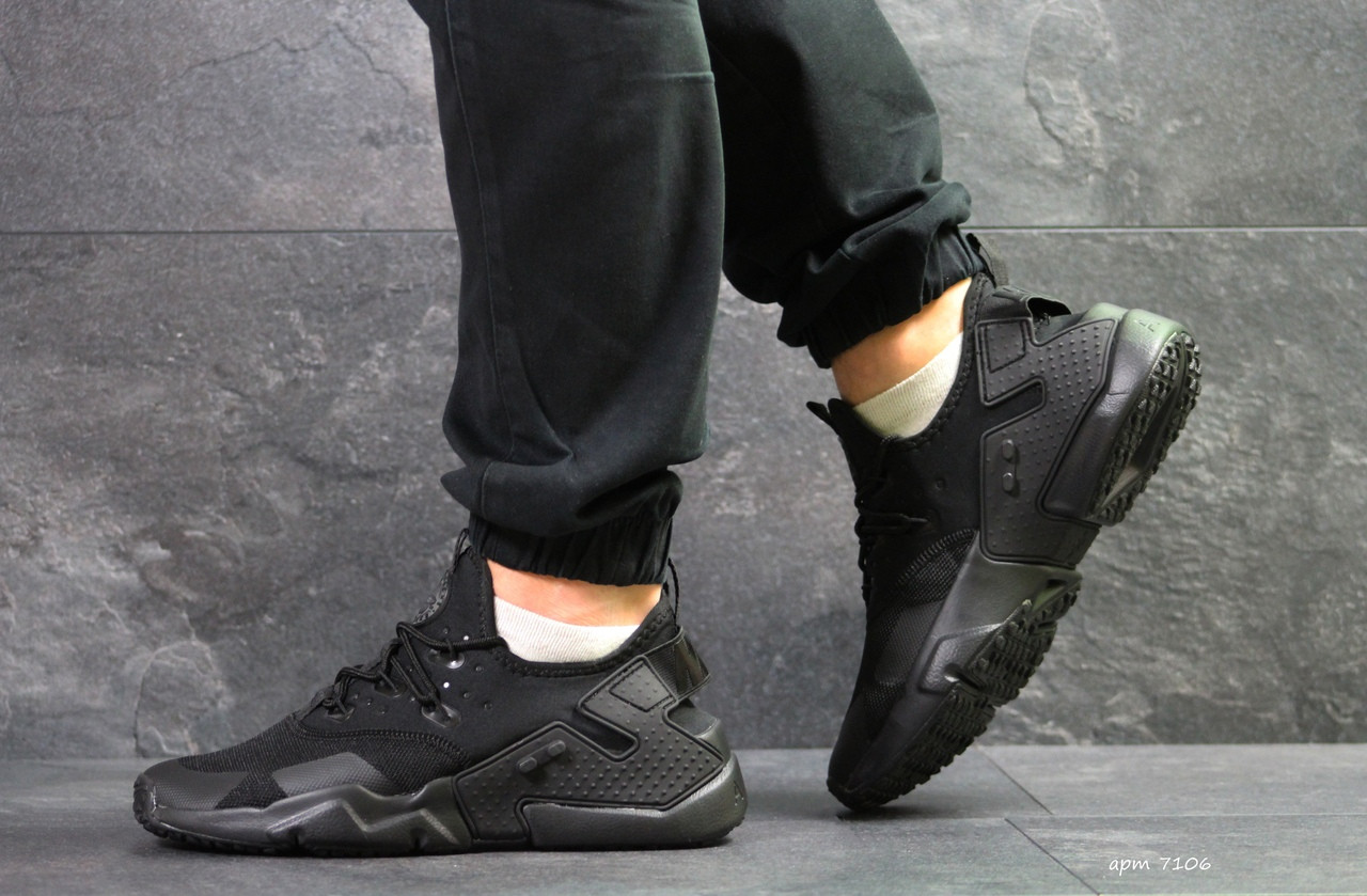 Чоловічі демісезонні кросівки Nike Air Huarache,чорні