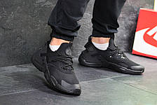 Чоловічі демісезонні кросівки Nike Air Huarache,чорні, фото 3