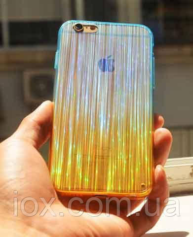 Переливається блакитний чохол для Iphone 6+