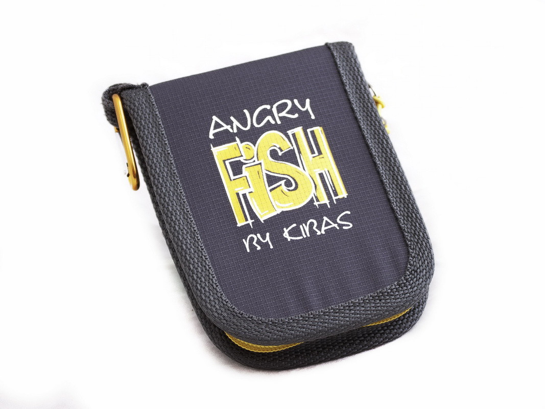 КОШЕЛЕК ДЛЯ БЛЕСЕН KIBAS ANGRY FISH, M, YELLOW