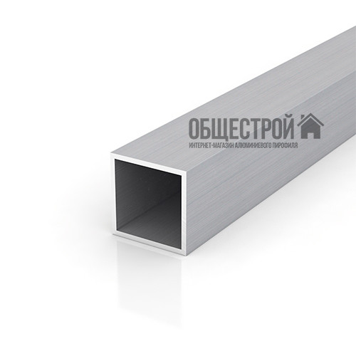 Труба алюмінієва квадратна 80х80х2 мм, довжина виробу 6м, різка кратно 3м., фото 1