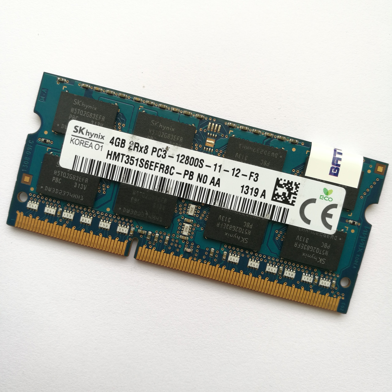 Оперативна пам'ять для ноутбука Hynix SODIMM DDR3 4Gb 1600MHz 12800s 2R8 CL11 (HMT351S6EFR8C-PB N0 AA) Б/В, фото 1