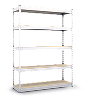 215х120х50 Стеллаж 5 полок ДСП 300 кг на полку полочный оцинкованный металлический