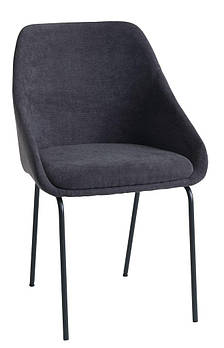 Стілець крісло обідня тканина темно-сіра