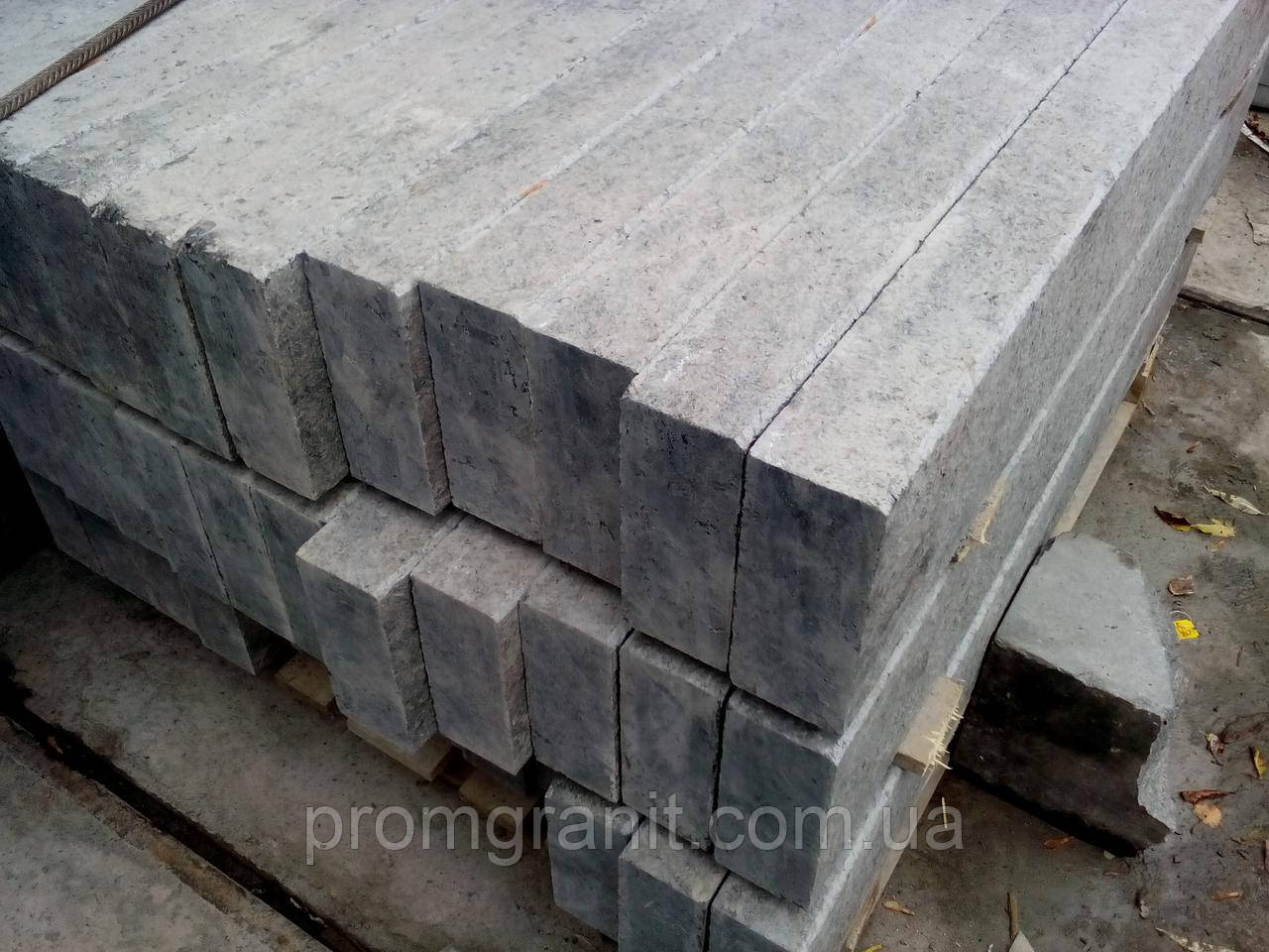 Бордюр гранітний сірий 20*3*L, фото 1