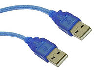 Кабель USB 2.0 RITAR AM/AM, 1.5m, прозрачный синий