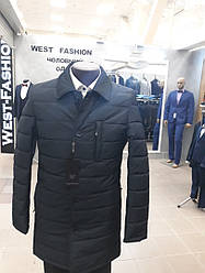 Пальто з плащівки West-fashion модель М-93 синє