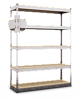 240х160х50 Стеллаж 5 полок ДСП 400 кг на полку полочный оцинкованный металлический на склад