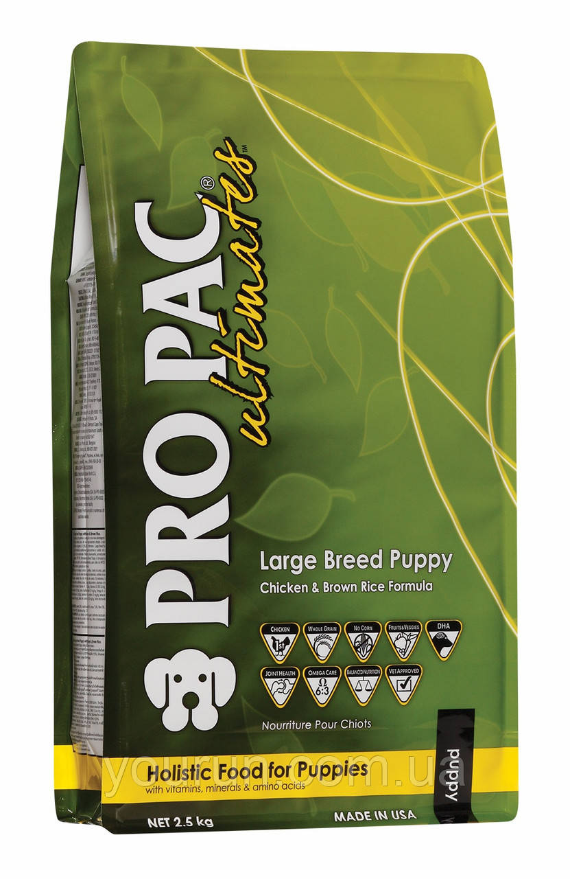 Pro Pac (Про Пак) Ultimates Large Breed Puppy Chicken & Brown Rice Formula для цуценят великих порід, 2.5 кг