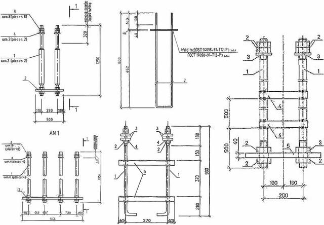 Анкерний блок - креслення 2 -  Анкерний блок купити в Україні