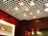 Потолок грильято, ячейка 50х50, графит
